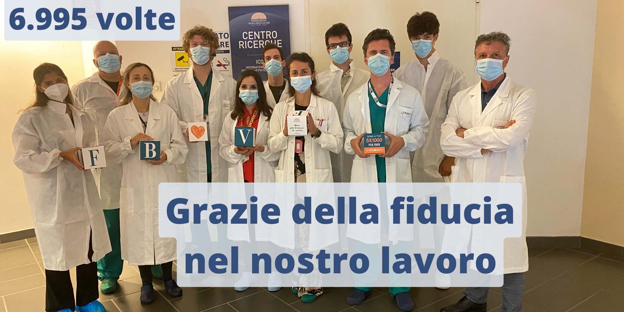 Dati 5 per mille 2021: 6995 firme per la Banca degli Occhi 